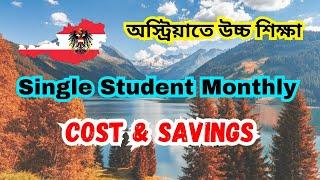 Monthly Cost & Savings of a Single Student in Austria (Bangla Vlog)