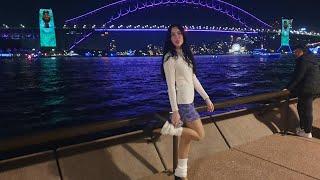 ASMR in Sydney harbour (vivid light show) 