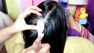 ASMR Scalp Massage Tools Scratching Relaxing Sounds 머리 마사지