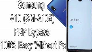 Samsung A10 FRP Bypass 100% Easy Without Pc (SM-A105)  Remove Google Account Android 9