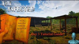 Day 3 Building a roof, porch, and getting clay! The Infected Gameplay