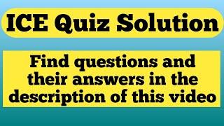 Ice Quiz Solution