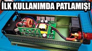 İLK KULLANIMDA PATLAMIŞ! 1500 WATT INVERTER