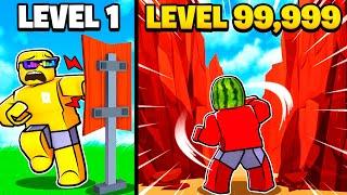 Upgrading to MAX LEVEL PUNCH SIMULATOR In ROBLOX