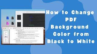 How to Change PDF Background Color from Black to White (for Printing)?