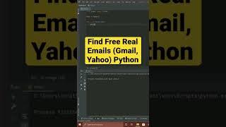 Find Free Real Emails (Gmail, Yahoo) using Python