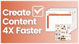 Create Content Faster with your own Content Planner and Playbook