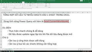 Power Query || Tổng Hợp Dữ Liệu Từ Nhiều Sheets Trong Excel Bằng Blank Query