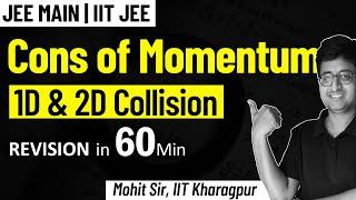 Conservation of Momentum & Collisions | Complete REVISION for JEE Physics | Mohit Sir (IITKGP)