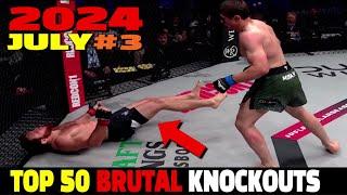 July 2024:Top 50 Brutal Knockouts #3 (MMA•Muay Thai•Kickoxing•Boxing)