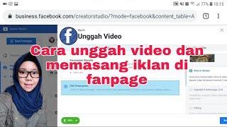 Cara upload video dan memasang iklan di fanpage//facebook creator