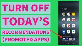 How To Turn Off/Remove Today's Recommendations | Promoted Apps In Xiaomi Phones #xiaomi #redmi #poco