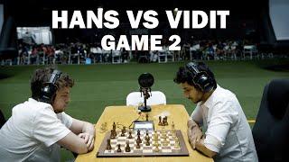 GM Hans Niemann Vs GM Vidit Gujrathi | GAME 2 | Universal Chess Tour