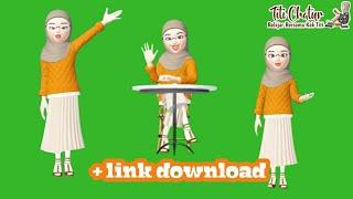 Green Screen Animasi Guru Mengajar #freedownload