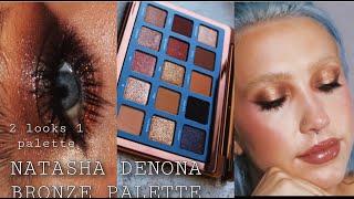 NATASHA DENONA BRONZE PALETTE REVIEW + 2 LOOKS | TWINTORIALS