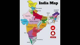 India Map showing States in India ! Map of India