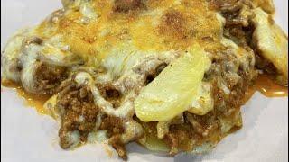 Best minced meat potato casserole! Creamy, simple & delicious. Lunch & dinner.