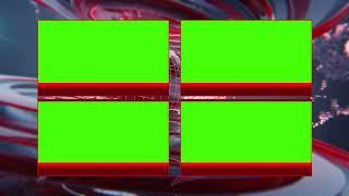 Green screen Footage | News Window 4X Version 3 Green Screen Animation | Royalty-Free
