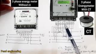 3 phase energymeter connection | 3 phase  KWH meter connection | energymeter connection with CT |