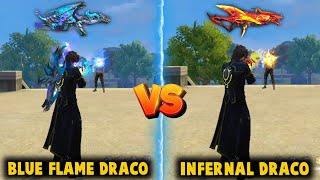 NEW INFERNAL DRACO M4A1 VS BLUE FLAME DRACO AK DAMAGE ABILITY TEST | BEST EVO GUN - GARENA FREEFIRE