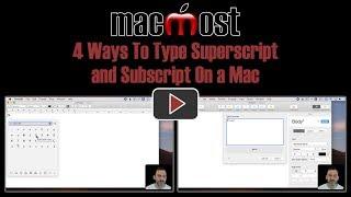 4 Ways To Type Superscript and Subscript On a Mac (MacMost #1853)
