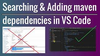 Search and add Maven Dependencies in pom.xml file in VS Code without open maven central website