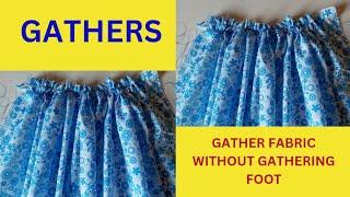 How to gather fabric without gathering foot on sewing machine