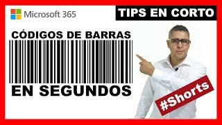 Como crear códigos de barras en Excel | Tips en corto | #Shorts