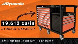 Dynamic Tools 52" Industrial Cart with 12 Drawers