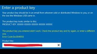 Fix Windows 11/10 Activation Error 0xc004f050 The Product Key You Entered Didn't Work