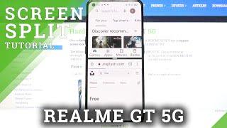 How to Use Split Screen Feature in Realme GT 5G - Open Two Applications on Display