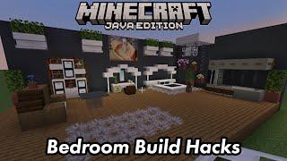 Bedroom Build Hacks & Designs! In Minecraft Java Modern Design Badroom Build hacks