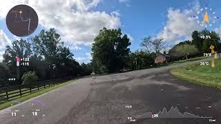 39 minute 4K cycling video Evergreen Exploration in Virginia with telemetry overlay