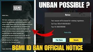 Finally ️ BGMI BANNED ID Official Notice Release | Full Details Of Information To Banned Account