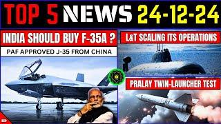 Top Defence Updates | India Should Buy F-35A | L&T Scaling operations | PRALAY Twin Launcher TEST