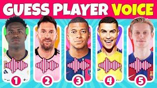 Guess the Football Player by Voice | Ronaldo, Messi, Haaland, Mbappe | Quiz Football