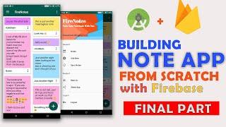 Android Note Taking App Tutorial With Firebase | Final Part | Animation & Bug fixes