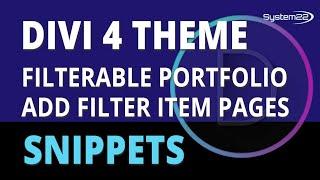 Divi Theme Filterable Portfolio Add Individual Filter Item Pages 