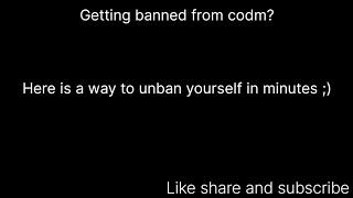 GOT BANNED IN CODM? Here is how to unban yourself!