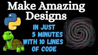 Amazing Design in Python | Python Graphics in Hindi | Amazing Patterns in Python | Design in turtle