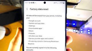 How To Reset Samsung Galaxy S23 Ultra to Factory Settings!