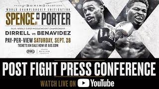 Spence vs Porter - Post Fight Press Conference FULL BROADCAST