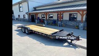 2023 Sure-Trac 7x22' Pro Series I-Beam Equipment Trailer 15400# GVW