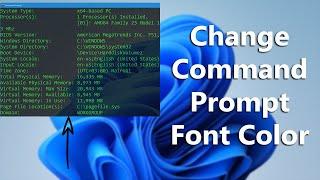 How To Change Command Prompt Font Color In Windows 11