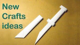 How to make a  DAGGER || knife ||  with a scabbard from A4 paper Craft II Craft Paper