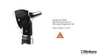 HEINE mini3000 Ophthalmoscope F O Otoscope Diagnostic Set D 873 11 021