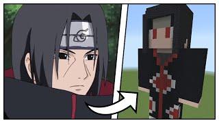 How to Build a Itachi Uchiha Statue (Naruto Shippuden) - Minecraft