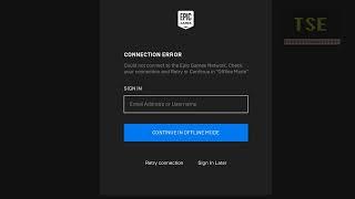 How to fix Connection error could not connect to the Epic Games Network