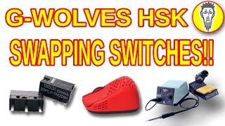 Swapping Switches In A Mouse: G-Wolves Husky (HSK). Entire Process: Swapping Kailh's for Omron's