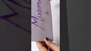 Glitter calligraphy with name(Mariyam)  ||#shorts #creative #art #name #nameart #calligraphy